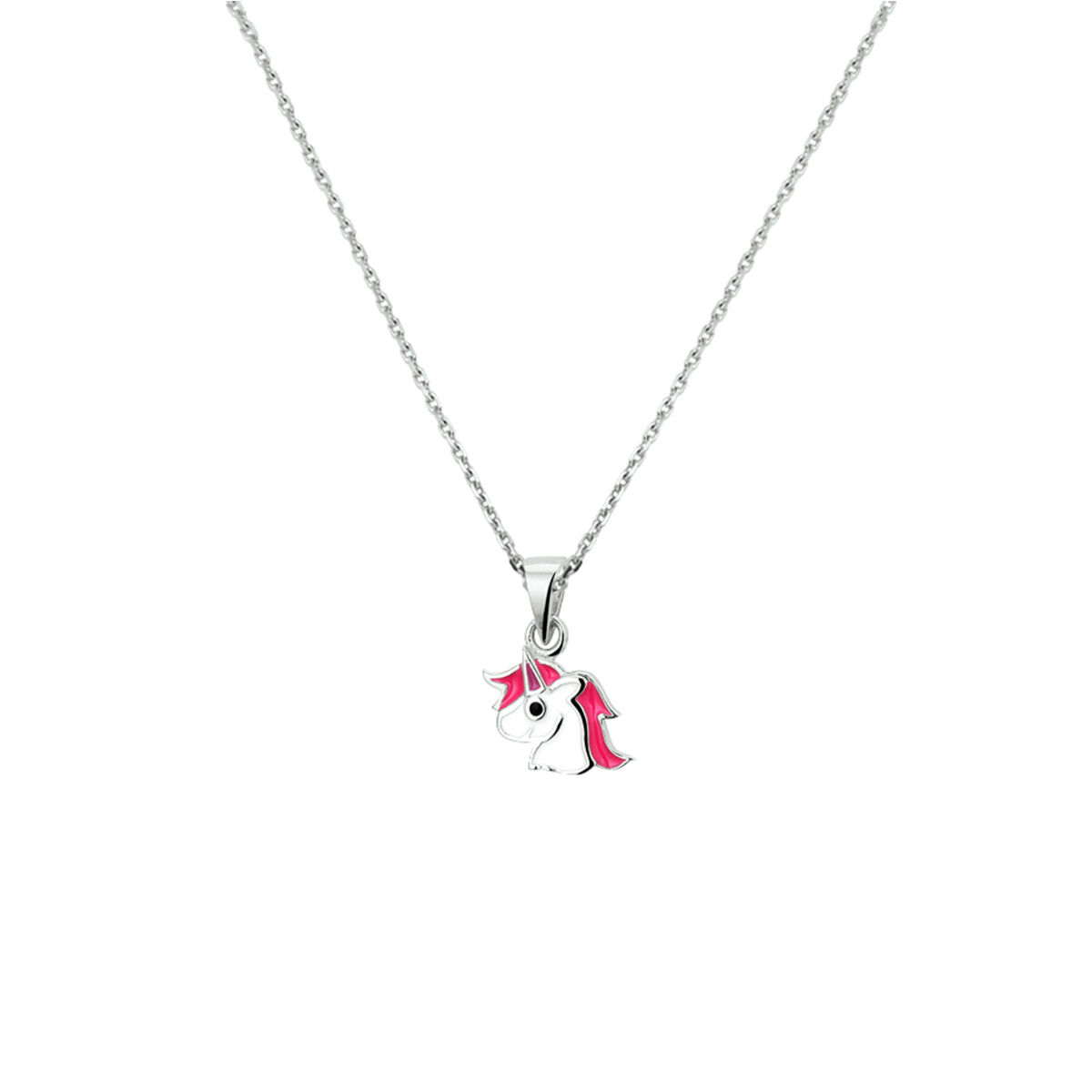 Zilveren ketting unicorn