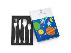 Zilverstad kinderbestek Ruimte, 4-delig, stainless steel