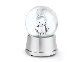 Zilverstad Nijntje snowglobe en muziekdoosje, verzilverd