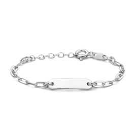 Kinder naam armbandje met paperclip schakel 2,5mm, 925 sterlingzilver