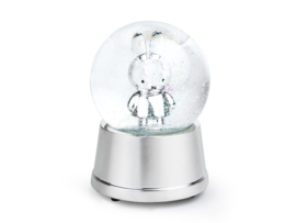 Zilverstad Nijntje snowglobe en muziekdoosje, verzilverd