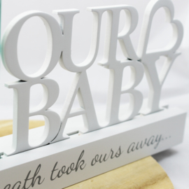 Fotolijstje 'Our Baby', houten letters