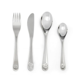 Zilverstad kinderbestek natuurvriendjes, 4-delig, stainless steel