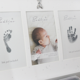 'Bambino' Fotolijst voor hand- en voetafdrukje, licht grijs