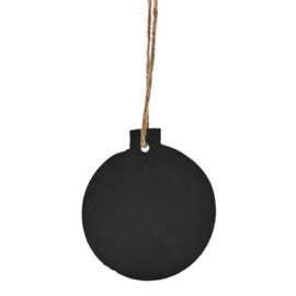 Leisteen Kerstbal Hanger