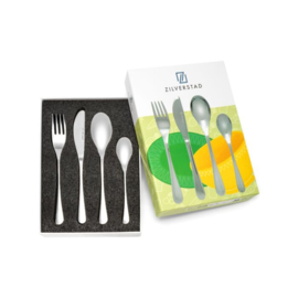 Zilverstad kinderbestek blanco, 4-delig, stainless steel