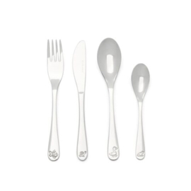 Zilverstad kinderbestek vijverdieren, 4-delig, stainless steel