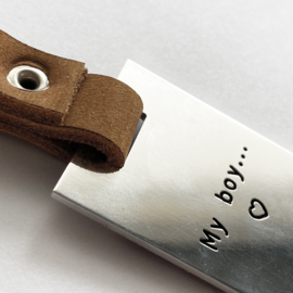 Personaliseerbare sleutelhanger met echo, RVS