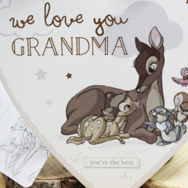'Disney Bambi' hart, 'We love you grandma'