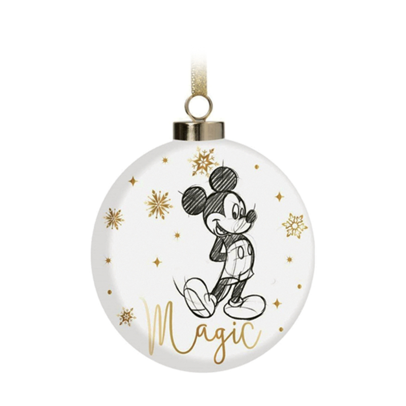 Christmas, kerstbal keramiek Mickey Mouse | ❥ Kerst | Zilverdraakje