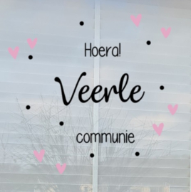 Raamsticker Communie Hartjes