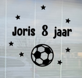 Sticker Hoera Voetbal Herbruikbaar