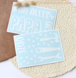 DIY Stickers Papa/Opa kan alles