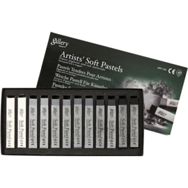 Gallery Artist' Softpastel Premium 12 grijstinten