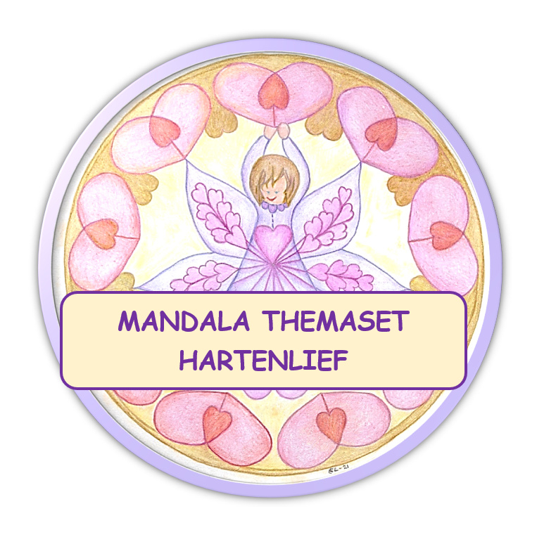 Mandala Themaset Hartenlief in de mandala