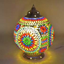 Mozaïek tafellamp 25 cm. multi colour - Turks