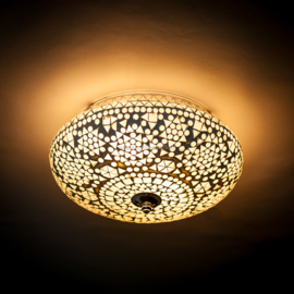 Plafondlamp mozaïek  transparant - 25 cm.