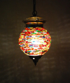 Oosterse bangles hanglamp multi color  - 15 cm.