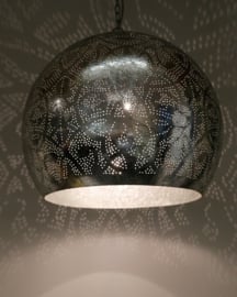 Arabische hanglamp filigrain zilver - 50 cm.