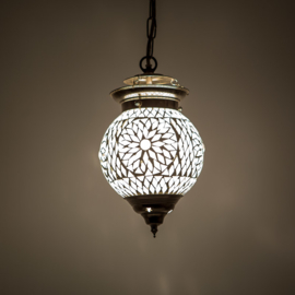 Oosterse hanglamp Bibi transparant mozaïek - 15 cm.