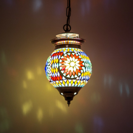 Oosterse hanglamp Bibi multi colour mozaïek