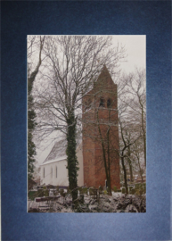 Dorpskerk Huizum in de winter.