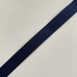 Biaisband katoen/polyester - Marineblauw 18mm