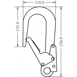 Aluminium steigerhaak