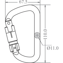 Aluminium karabijnhaak
