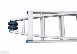 Solide 2-Delige puntladder 2 x 14 (met rollen)