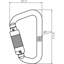 Aluminium karabijnhaak