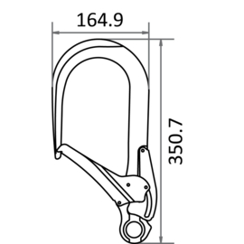Aluminium steigerhaak