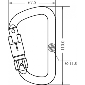 Aluminium karabijnhaak