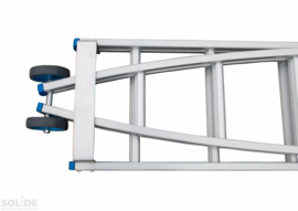 Solide 2-Delige puntladder 2 x 14 (met rollen)