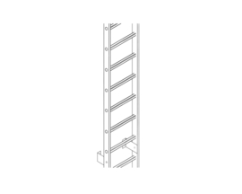 Maatwerk ladder zonder kooi 60 cm breed / per meter