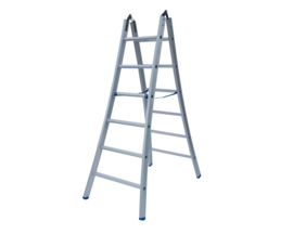 Solide dubbele scharnierladder 2 x 6