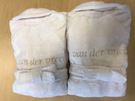 Badjas Fleece met gepersonaliseerde tekst