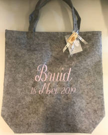 Vilten totebag Bruid