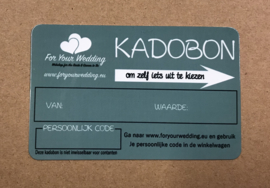 Kadobon met Waarde in €