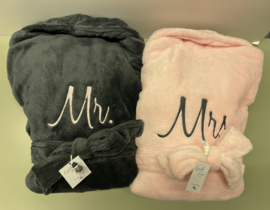 Set badjassen Mr.&Mrs. (Sale L/L)