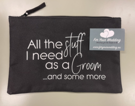 Pouch stof bedrukt met quote