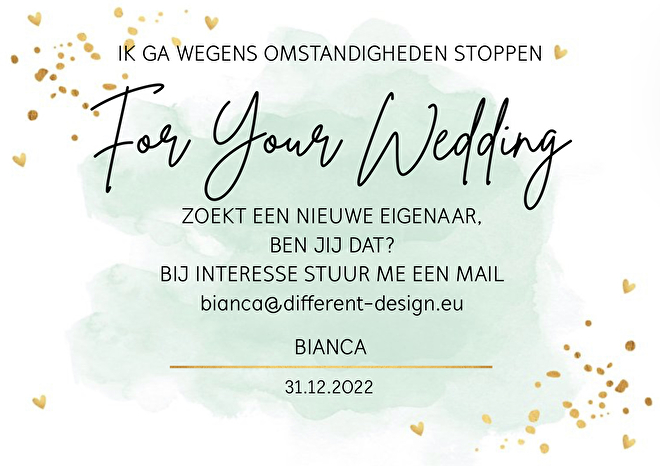 Onze is ter overname | For Your Wedding