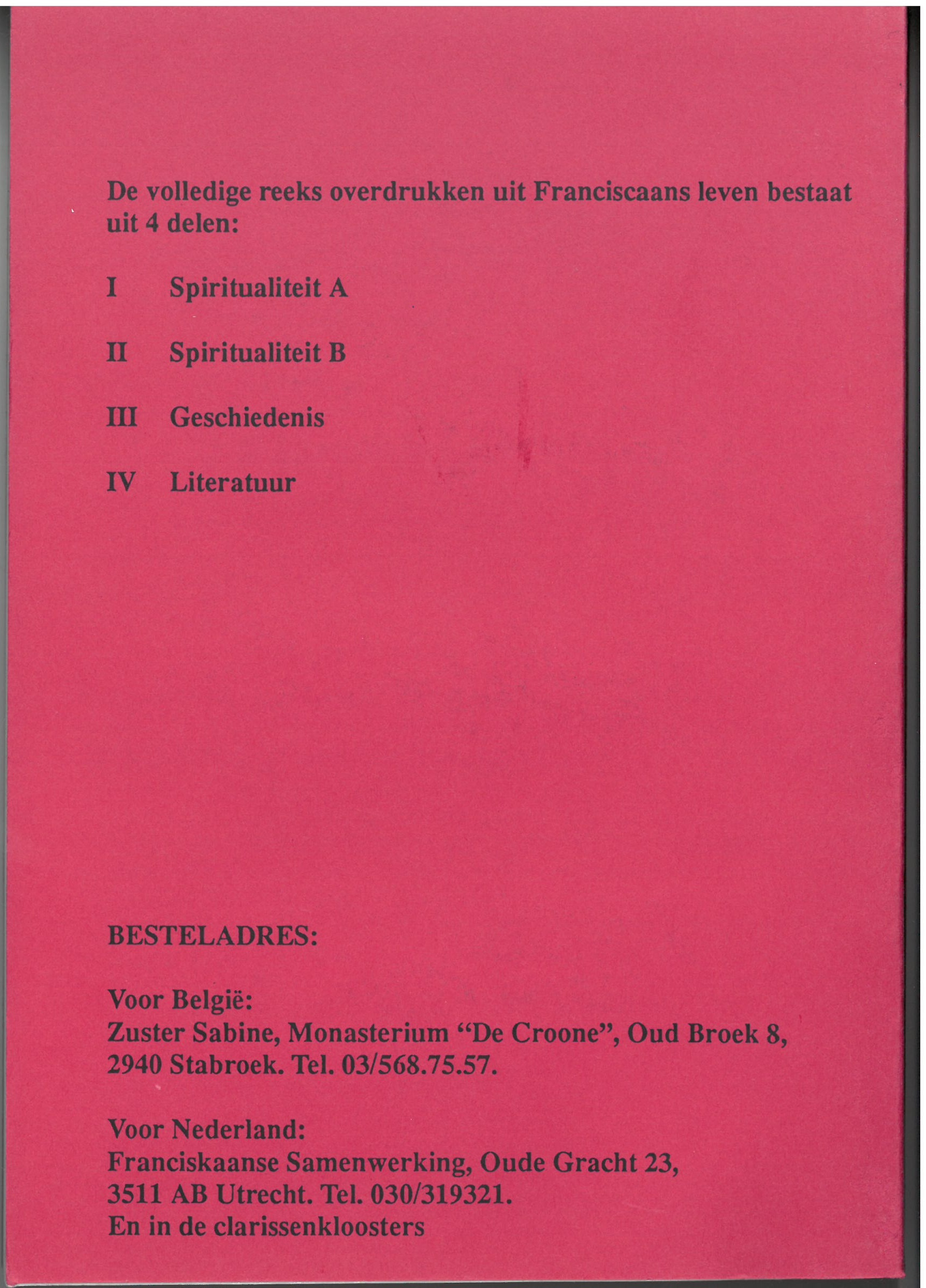Studies over Clara van Assisi | Deel I: Spiritualiteit A