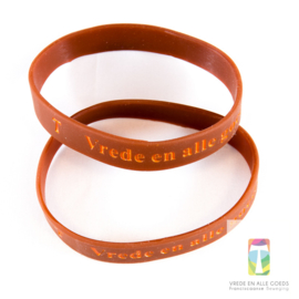 Armbandje 'Vrede en alle goeds/Peace and all good' | 2 talig