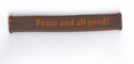Armbandje 'Vrede en alle goeds/Peace and all good' | 2 talig
