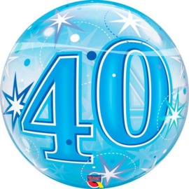 Bubble Verjaardag 40e Blauw
