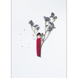 dried flower with girl