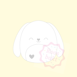 Stempel + uitsteker Squishmallow konijn 6cm