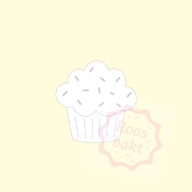 Stempel + uitsteker cupcake sprinkles 5 of 7,5cm