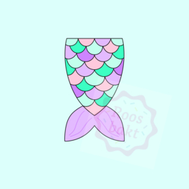 Zeemeermin staart 1 6, 8 of 10cm